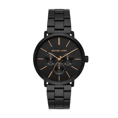 Michael kors discount black dial watch