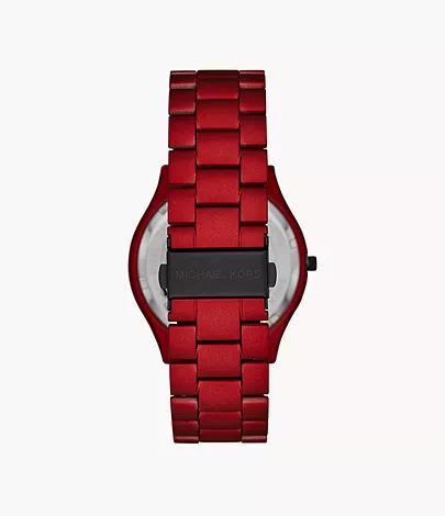 Michael Kors Men's Slim Runway Three-Hand Red Coated Stainless Steel Watch  - MK8712 - Watch Station