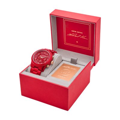 michael michael kors red watch