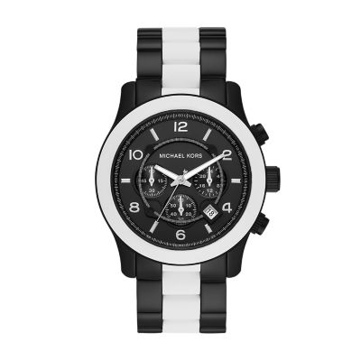 michael kors black runway watch