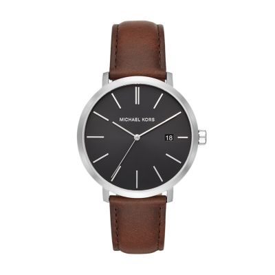 michael kors watch leather strap