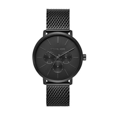 Michael kors black watch mens sale