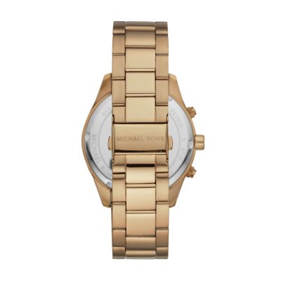 Michael Kors Uhr Chronograph Layton Edelstahl antikgoldfarben  