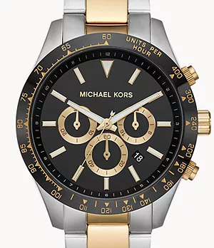Montre Layton de Michael Kors chronographe en acier inoxydable, bicolore