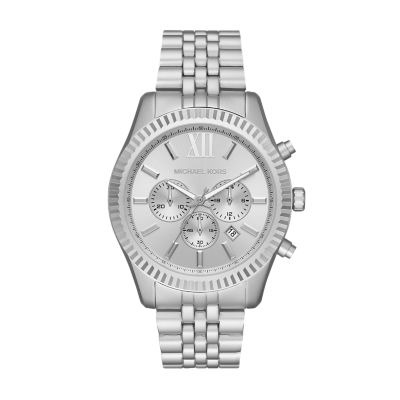 michael kors watch lexington silver