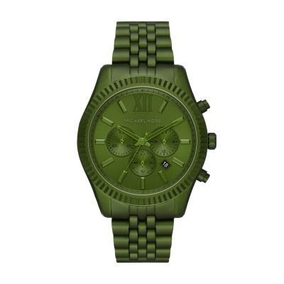 olive green michael kors watch