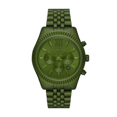 mk green watch