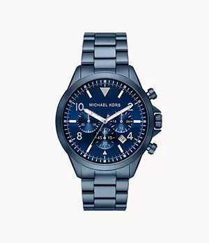 Michael Kors Gage Chronograph Navy Steel Watch