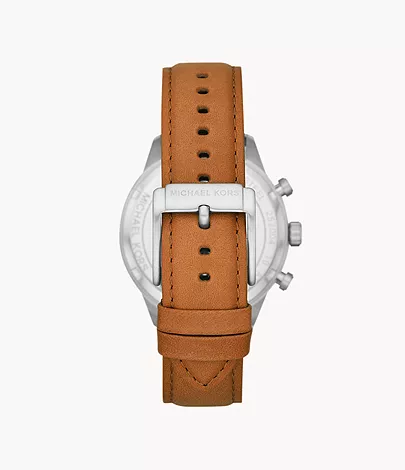 Michael Kors Gage Chronograph Luggage Leather Watch - MK8830
