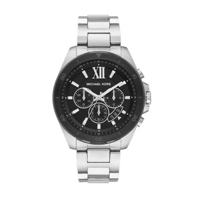 Michael Kors Brecken Chronograph Black Stainless Steel Watch