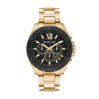 Michael Chronograph Kors - - Watch Brecken Gold-Tone Station Steel Stainless Watch MK8848