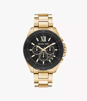 Michael Kors Brecken Chronograph Gold-Tone Stainless Steel Watch
