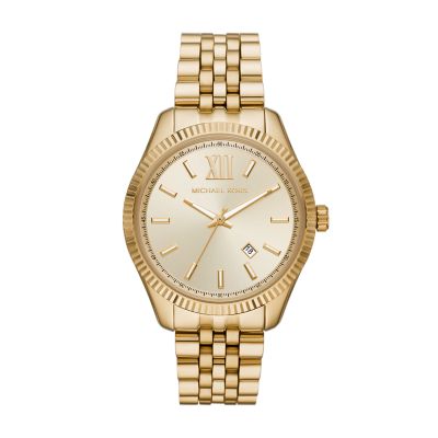 Michael kors best sale lexington watch gold