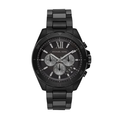 Michael Kors Brecken Chronograph Black Watch Steel Station MK8858 Stainless - Watch 