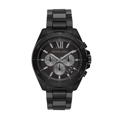 Michael Kors Brecken Chronograph Black Stainless Steel Watch