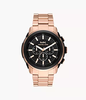 Michael Kors Kyle Chronograph Rose Gold-Tone Stainless Steel Watch
