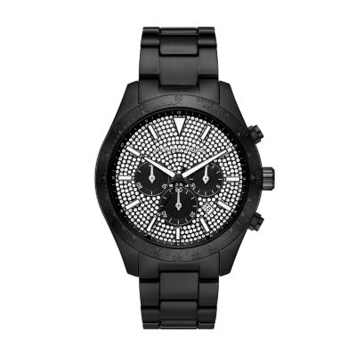 Montre Layton de Michael Kors chronographe en acier inoxydable noire