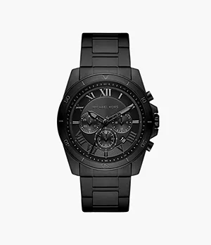 Michael Kors Alek Chronograph Black-Tone Stainless Steel Watch