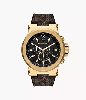 Michael Kors Dylan Chronograph Brown Silicone Watch