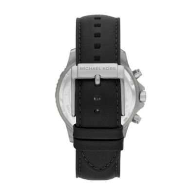 Michael Kors Cortlandt Chronograph Black Watch - MK8905 Watch - Leather Station