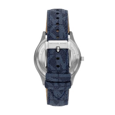 Michael kors slim discount runway watch blue