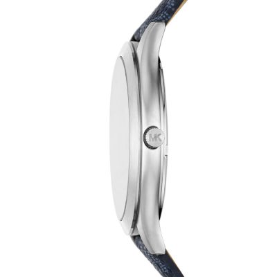 Michael Kors Slim Runway Three-Hand Blue PVC Watch - MK8907 - Watch Station