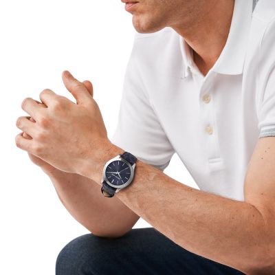Michael Kors Slim Runway Three-Hand Blue PVC Watch - MK8907 - Watch Station