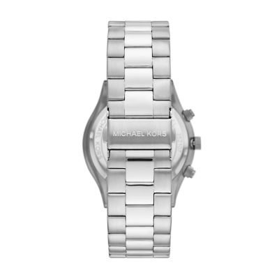 Michael Kors Slim Runway Chronograph Station Stainless Watch MK8910 Watch - - Steel