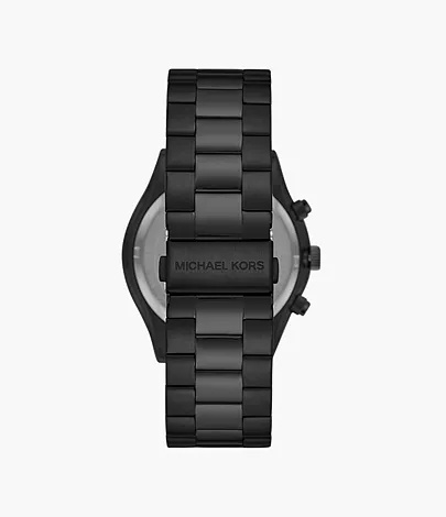 Michael Kors Slim Runway Chronograph Black Stainless Steel Watch - MK8919 -  Watch Station