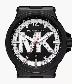 Michael Kors MKGO Dylan Three-Hand Black Silicone Watch