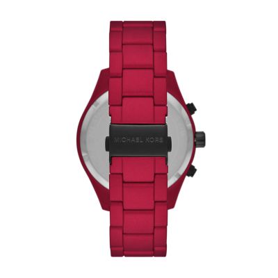 Michael Kors Layton Chronograph Matte Red Stainless Steel Watch