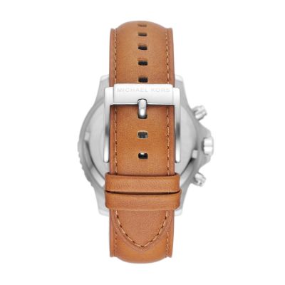 - - Station Kors Watch Michael Luggage Chronograph Leather Watch Cortlandt MK8927