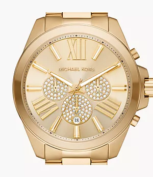 Michael Kors Wren Chronograph Gold-Tone Stainless Steel Watch