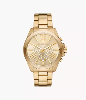 Michael Kors Wren Chronograph Gold-Tone Stainless Steel Watch