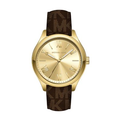 Michael Kors Benning Three-Hand Brown PVC Watch - MK8931 - Watch Station