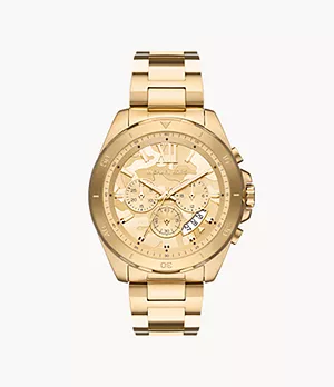 Michael Kors Brecken Chronograph Gold-Tone Stainless Steel Watch