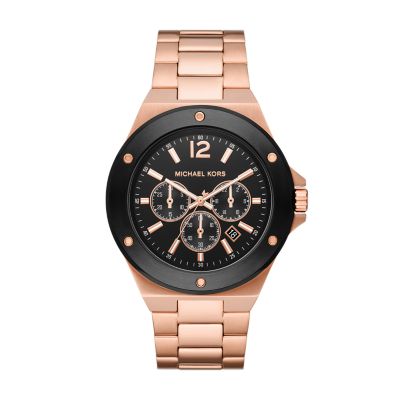 Kors Chronograph Lennox Gold-Tone Station Watch Watch Steel Rose - Michael - Stainless MK8940