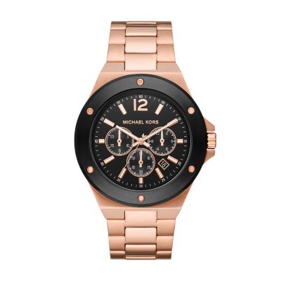 Michael Kors Lennox Chronograph Rose Gold-Tone Stainless Steel Watch