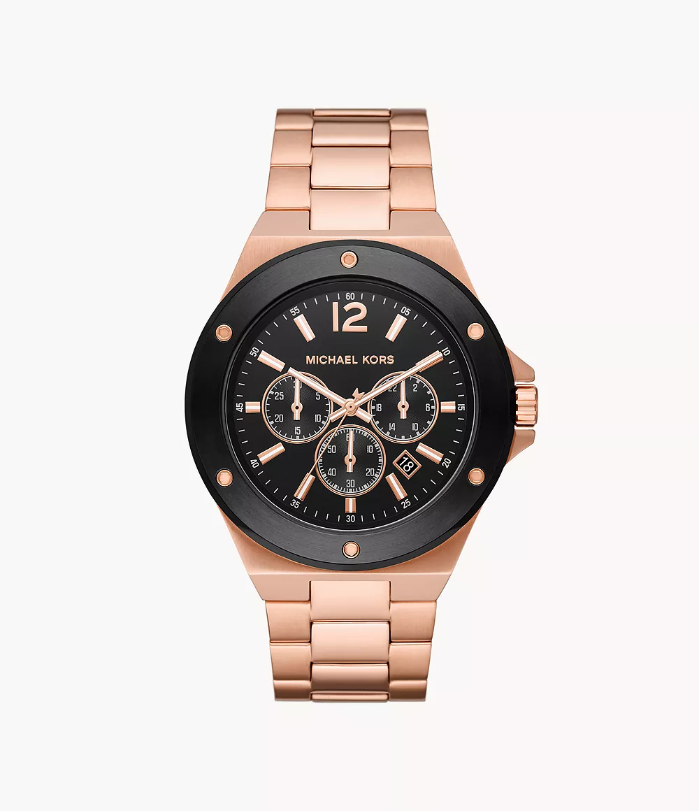 Michael Kors Lennox Chronograph Rose Gold-Tone Stainless Steel Watch -  MK8940 - Watch Station