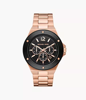 Michael Kors Lennox Chronograph Rose Gold-Tone Stainless Steel Watch