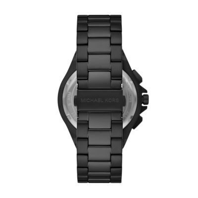 Michael Kors - - Chronograph Station Steel Stainless Watch Black-Tone Lennox Watch MK8941