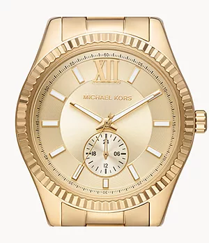 Michael Kors Lexington Multifunction Gold-Tone Stainless Steel Watch