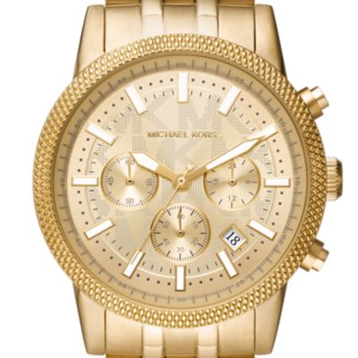 Montre Hutton de Michael Kors chronographe, en acier inoxydable, dorée
