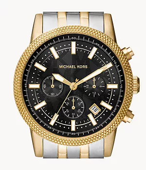 Michael Kors Hutton Chronograph Two-Tone Stainless Steel Watch