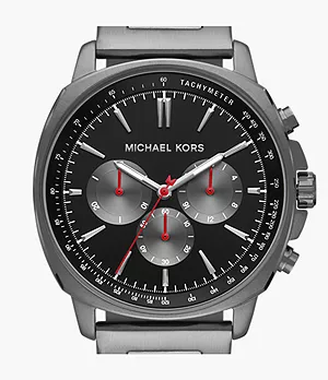Michael Kors Chronograph Gunmetal Stainless Steel Watch