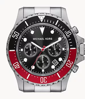 Montre chronographe en acier inoxydable Everest Michael Kors