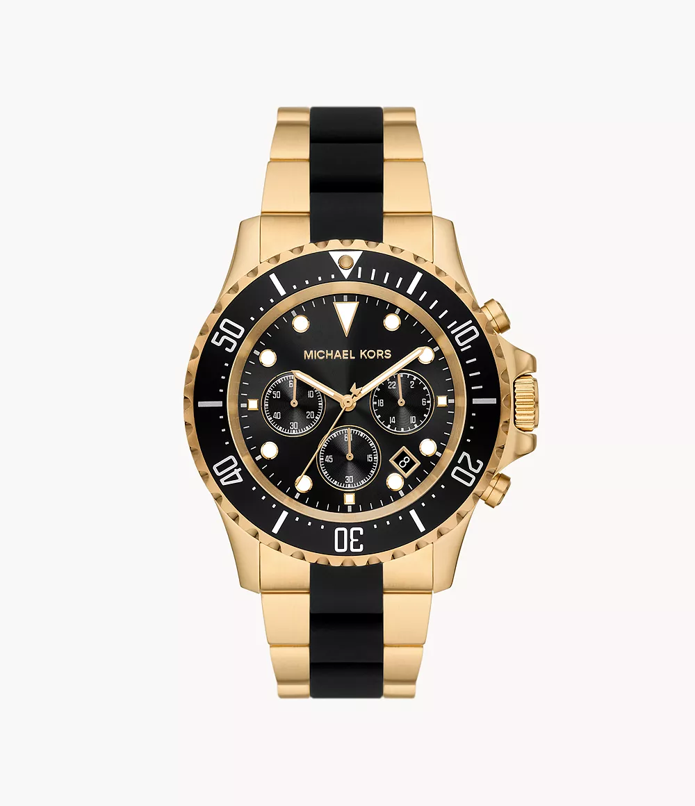 Michael Kors Everest Chronograph Two-Tone Stainless Steel and Silicone Watch  - MK8979 - Watch Station