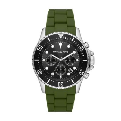 Michael Kors Uhr Chronograph Everest Edelstahl Silikon schwarz 