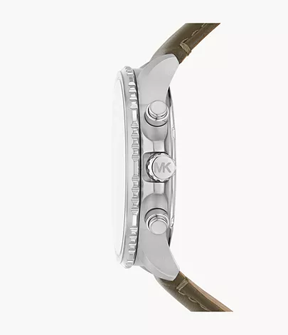 Michael Kors Cortlandt Chronograph Olive Leather Watch - MK8985 - Watch  Station