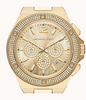 Michael Kors Lennox Chronograph Gold-Tone Stainless Steel Watch